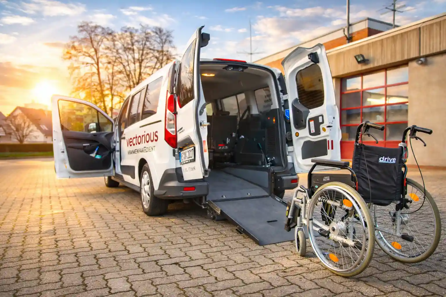 Vectorius Fahrzeug mit Rollstuhlrampe